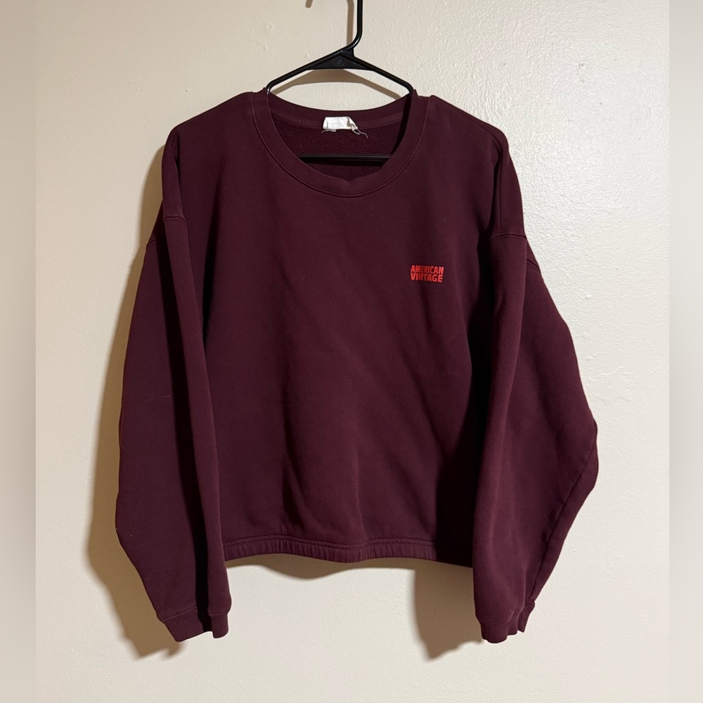 American Vintage Purple Izubird Round Neck Sweatshirt Size Large